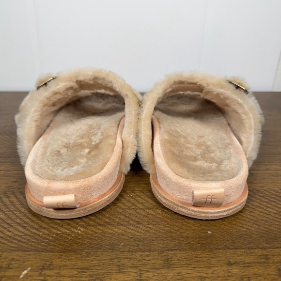 Forte Forte Sandals Women EU 40 US 9 Brown Shearling Leather Buckle Slides Italy - Picture 4 of 8